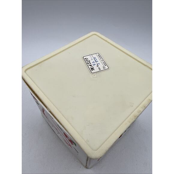 Vtg Retro 1970s Plastic Valentine Planter Cup 4" Square Red Green Hearts LOVE - Picture 6 of 8